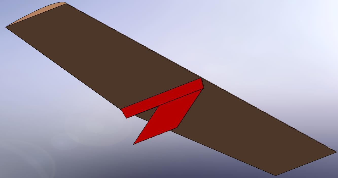 SolidWorks CAD view of the tail assembly from the individual glider report